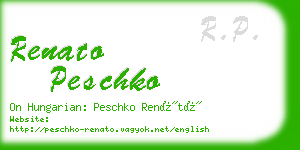 renato peschko business card